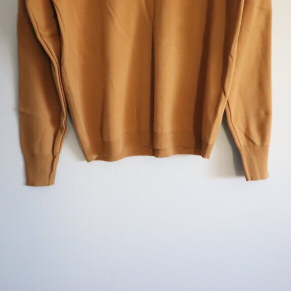 Vntg Ban Lon Sz L Men's Brown Tight Knit Turtleneck Stretch Long Sleeve Sweater - Picture 8 of 11